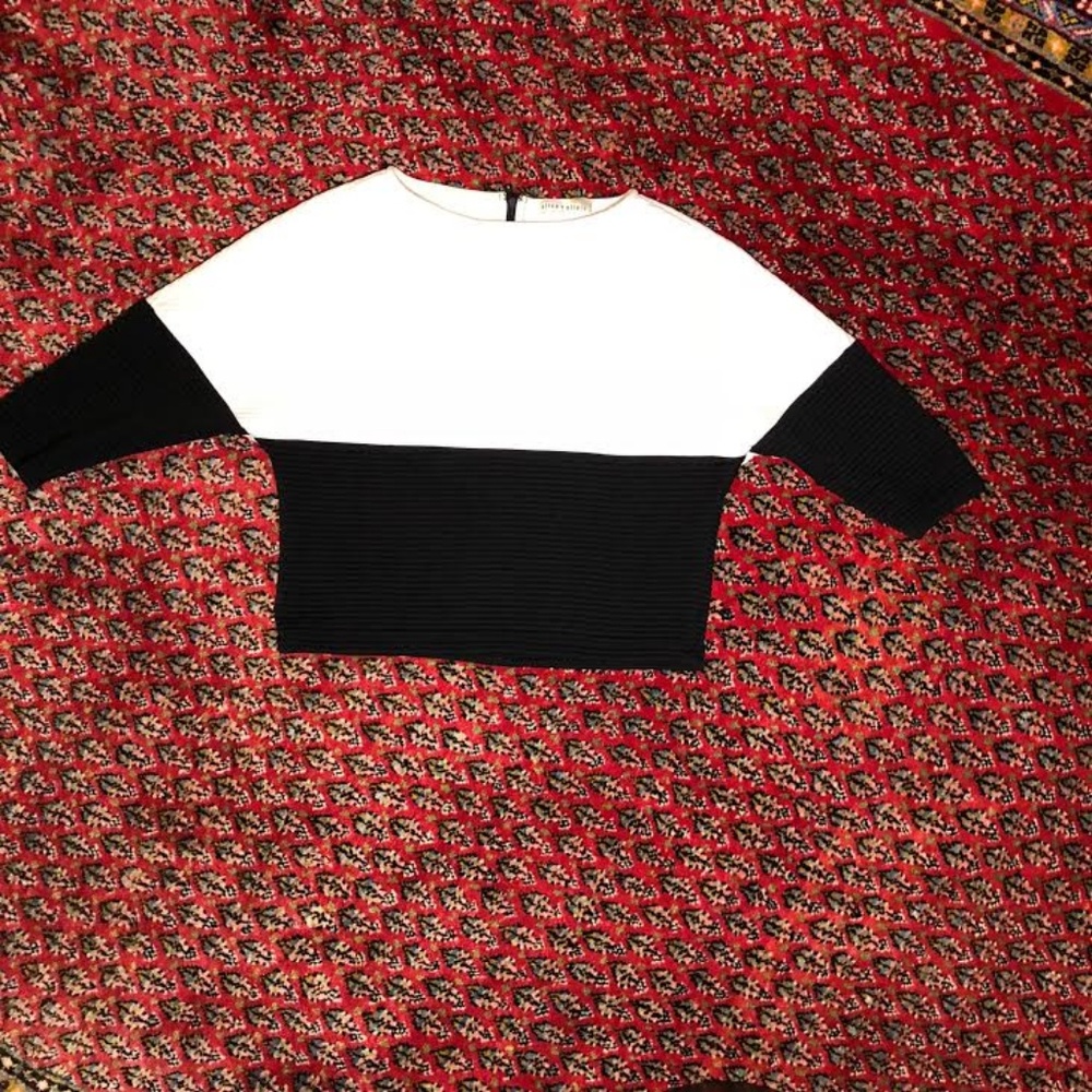 Alice + Olivia Black and White Blouse